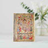 Een dichter, muzikanten en zangers briefkaart (Staand voorkant)