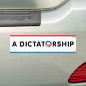 Een dictatuur bumpersticker (Op auto)