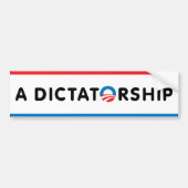 Een dictatuur bumpersticker (Voorkant)