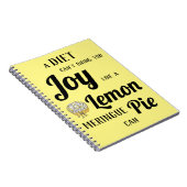 Een dieet kan je niet als Lemon Meringue Pie breng Notitieboek (Rechterzijde)