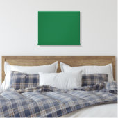 Een diepgroene achtergrond contrasteert met een kn canvas afdruk (Insitu (Slaapkamer))