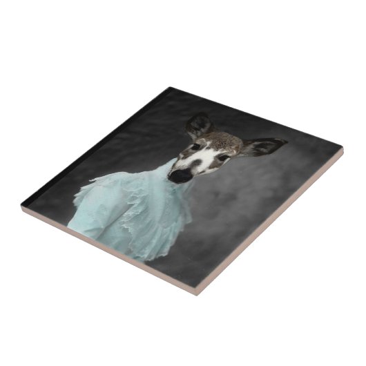 Een dierbaar hertengezicht tegeltje (Zijkant)