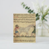 Een dierenarts die een merrie helpt bevallen briefkaart (Staand voorkant)