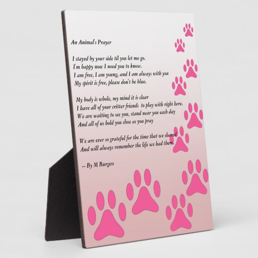 Een dierlijk gebed - fotoplaat (Zijkant)