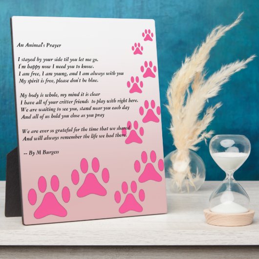 Een dierlijk gebed - fotoplaat (Zijkant)