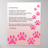 Een dierlijk gebed - roze poten - poster (Voorkant)