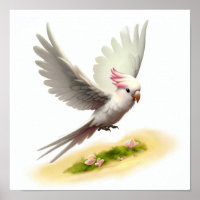 Een digitaal schilderij van de kaketoe van majoor