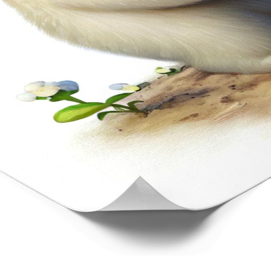 Een digitaal schilderij van een jong Schattige pol Poster (Hoek)