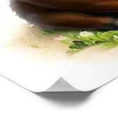 Een digitaal schilderij van een jong Schattige wra Poster (Hoek)