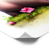 Een digitaal schilderij van een jong varken poster (Hoek)