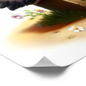 Een digitaal schilderij van een jonge Schattigee o Poster (Hoek)