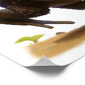 Een digitaal schilderij van een jonge Schattigee p Poster (Hoek)