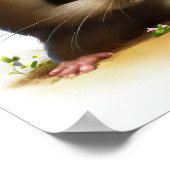 Een digitaal schilderij van een jonge Schattigee r Poster (Hoek)