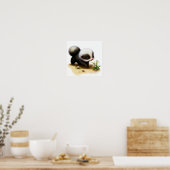 Een digitaal schilderij van een jonge Schattigee s Poster (Keuken)