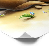 Een digitaal schilderij van een jonge Schattigee V Poster (Hoek)