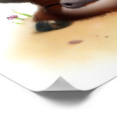 Een digitaal schilderij van een jonge Schattigee w Poster (Hoek)