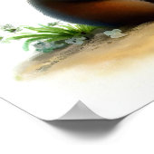 Een digitaal schilderij van een jonge Schattigee w Poster (Hoek)