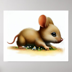 Een digitaal schilderij van een knappe kangoeroera poster