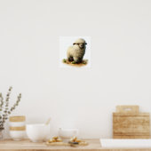 Een digitaal schilderij van een Schattige Karakul- Poster (Keuken)