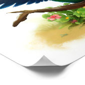 Een digitaal schilderij van een Schattigee gemaske Poster (Hoek)