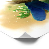 Een digitaal schilderij van een Schattigee Indigo- Poster (Hoek)