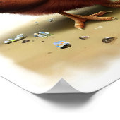 Een digitaal schilderij van een Schattigee jonge I Poster (Hoek)