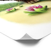 Een digitaal schilderij van een Schattigee jonge I Poster (Hoek)