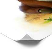 Een digitaal schilderij van een Schattigee jonge o Poster (Hoek)