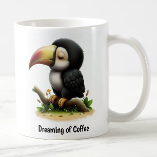 Een digitaal schilderij van een Schattigee Keel-bi Koffiemok