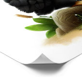 Een digitaal schilderij van een Schattigee Keel-bi Poster (Hoek)