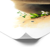 Een digitaal schilderij van een Schattigee Lemur Poster (Hoek)