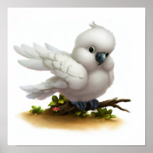 Een digitaal schilderij van een Schattigee Molukse