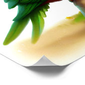 Een digitaal schilderij van een Schattigee Oranje Poster (Hoek)