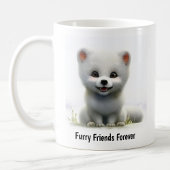 Een digitaal schilderij van een Schattigee poolvos Koffiemok