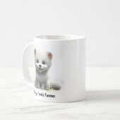 Een digitaal schilderij van een Schattigee poolvos Koffiemok (Voorkant links)