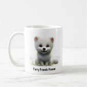 Een digitaal schilderij van een Schattigee poolvos Koffiemok (Links)