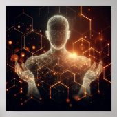 Een digitale levensvorm die transformeert in de vi poster (Voorkant)