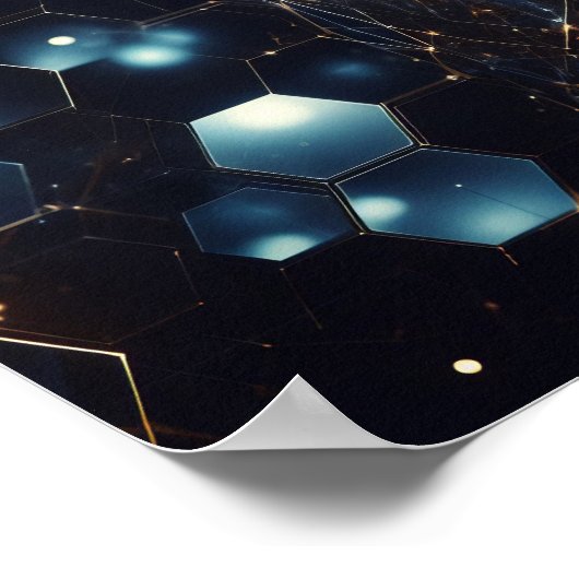 Een digitale levensvorm die transformeert in de vi poster (Hoek)