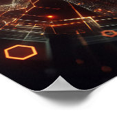 Een digitale levensvorm die transformeert in de vi poster (Hoek)