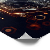 Een digitale levensvorm die transformeert in de vi poster (Hoek)