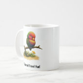 Een digitale schilderij van een Mount Apo-lorikeet Koffiemok (Voorkant links)