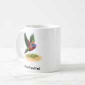 Een digitale schilderij van een Mount Apo-lorikeet Koffiemok (Voorkant links)