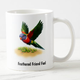 Een digitale schilderij van een Mount Apo-lorikeet Koffiemok