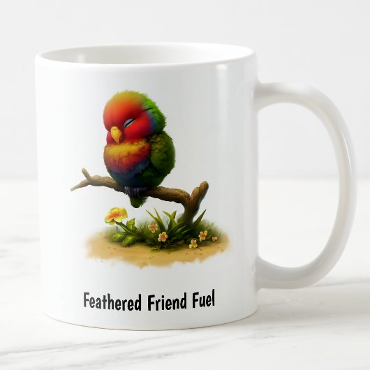 Een digitale schilderij van een Mount Apo-lorikeet Koffiemok