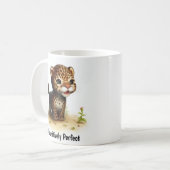 Een digitale schildering van een schattige jaguar koffiemok (Voorkant links)
