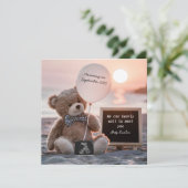 Een digitale zwangerschapsaankondiging van neutraa kaart (Staand voorkant)