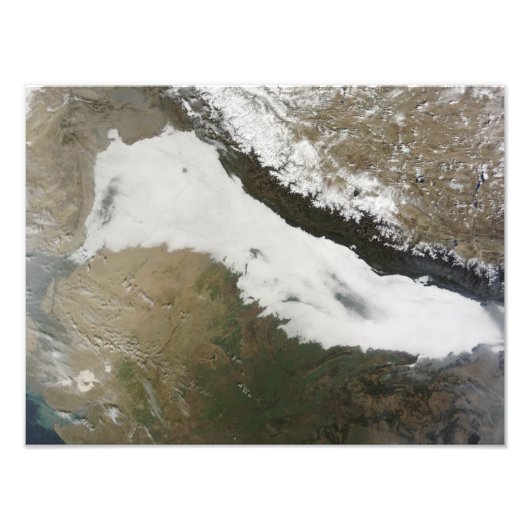 Een dikke bank met lage wolken foto afdruk (Voorkant)