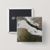 Een dikke bank met lage wolken vierkante button 5,1 cm (Voorkant /achterkant)