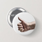 Een dikke duim omhoog ronde button 5,7 cm (Voorkant /achterkant)