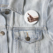 Een dikke duim omhoog ronde button 5,7 cm (In situ)